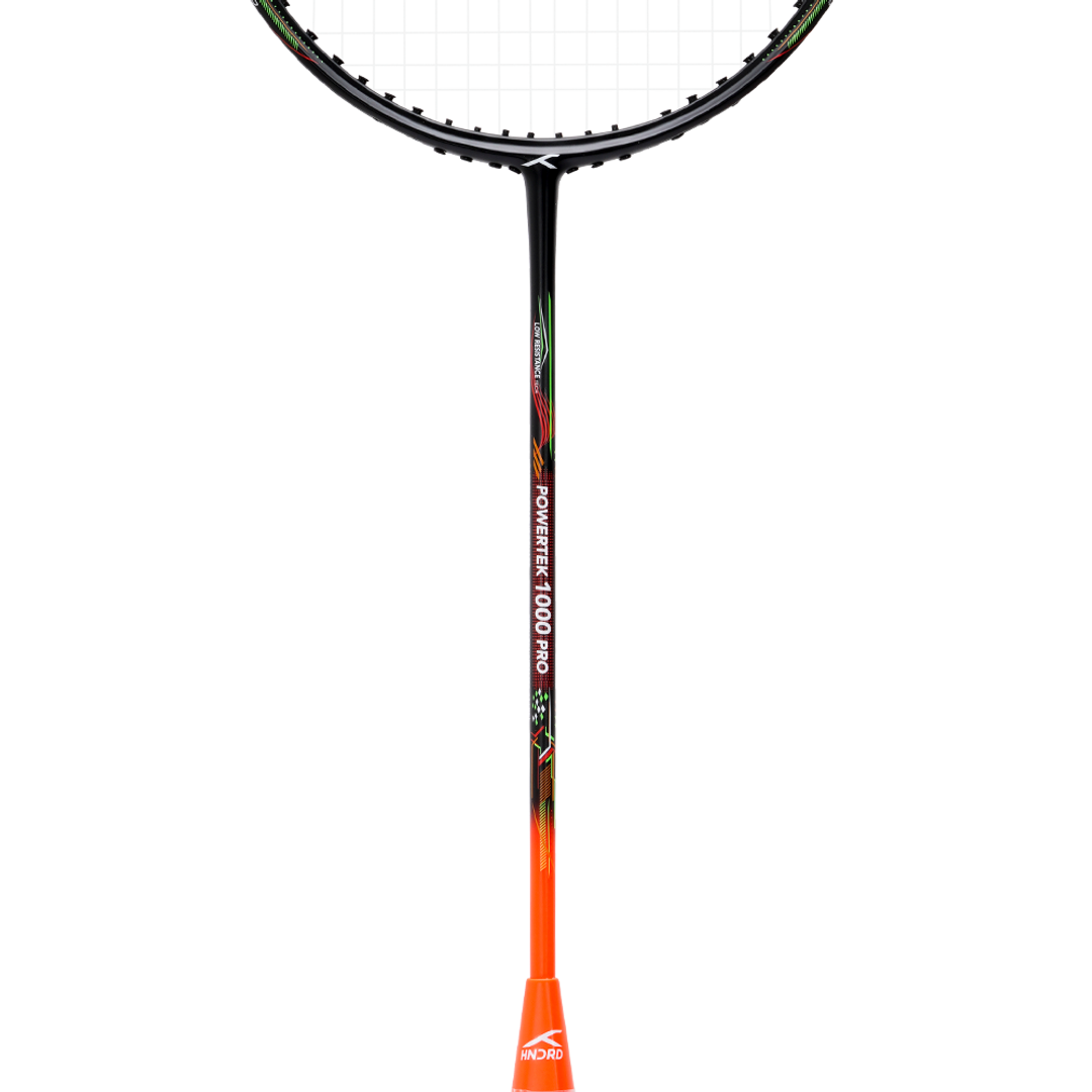 Powertek 1000 Pro - Black/Orange Red - Badminton Racket Shaft