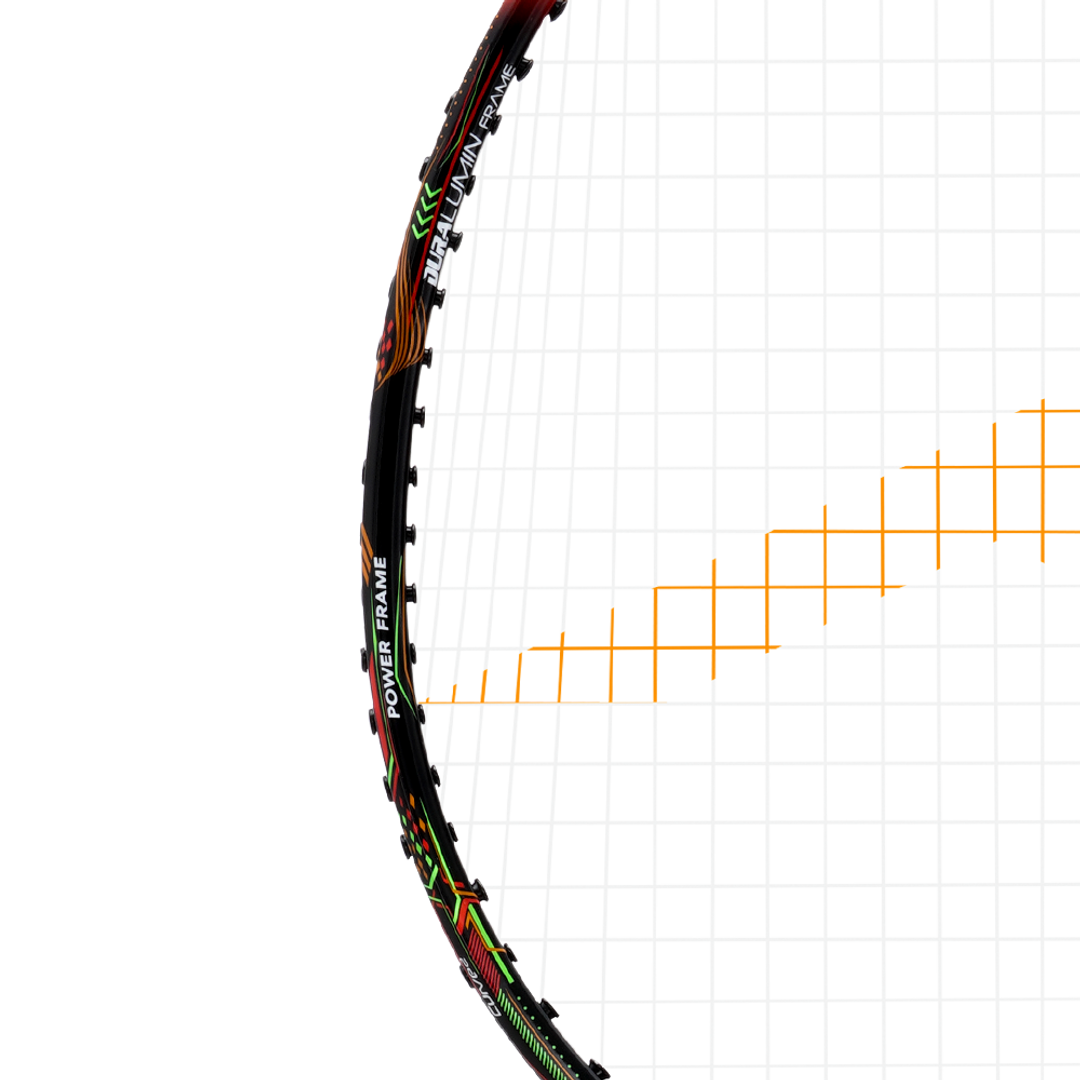 Powertek 1000 Pro - Black/Orange Red - Badminton Racket