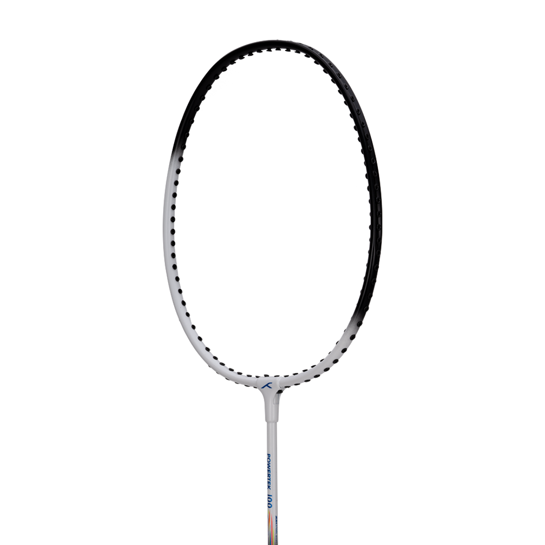 Powertek 100 (2Pcs in 1) - White/Black - Badminton Racket